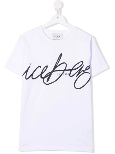 Iceberg Teen Logo-print T-shirt In 白色