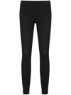 Falke Wool-tech Ski Leggings In Schwarz