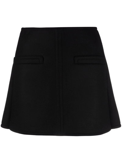 Courrèges High-waisted A-line Skirt In Black