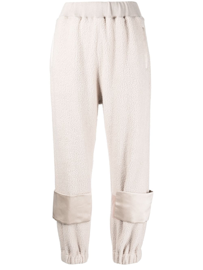 Undercover Textured Panel-detail Track Pants In White