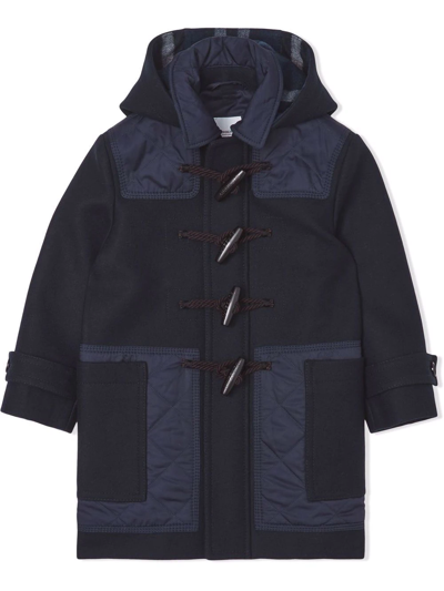 Burberry Kids' Wool Quilted Duffle Coat (14 Years) In Navy