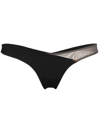 Heron Preston For Calvin Klein Mesh-panelled Thong In Black