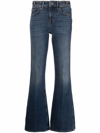 Maje Pramia Hardware Trim Flared Jeans In Blue In Blue