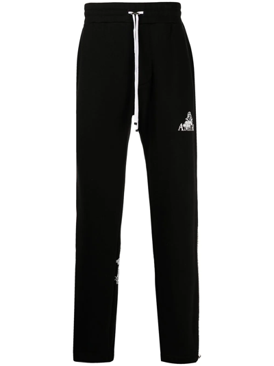 Amiri Cherub Crystal-embellished Trackpants In Black