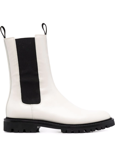 Scarosso Nick Wooster Boots In White Brushed Calf