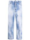 DSQUARED2 BLEACHED EFFECT STRAIGHT-LEG JEANS