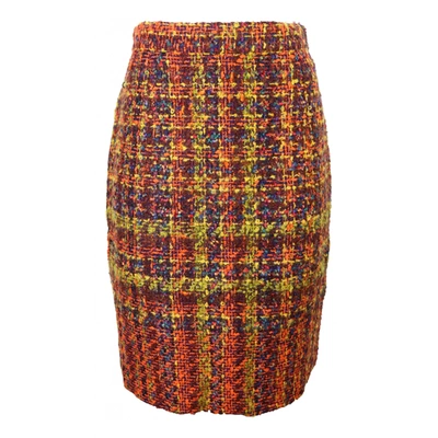 Pre-owned Christian Lacroix Wool Mini Skirt In Brown