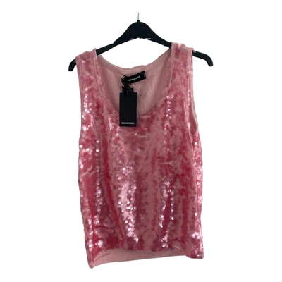 Pre-owned Dsquared2 Glitter Vest In Pink