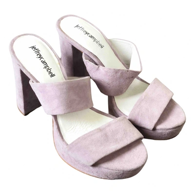 Pre-owned Jeffrey Campbell Leather Mules & Clogs In Purple