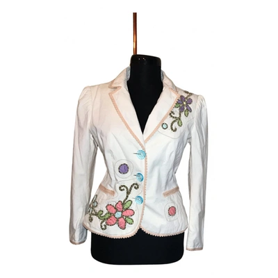 Pre-owned Moschino Cheap And Chic Blazer In Ecru