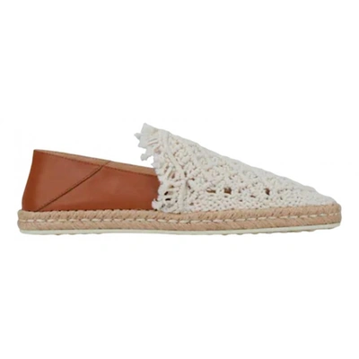 Pre-owned Adolfo Dominguez Cloth Espadrilles In White