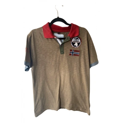 Pre-owned Napapijri Polo Shirt In Khaki