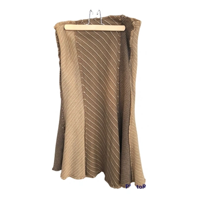 Pre-owned Moschino Cheap And Chic Wool Mid-length Skirt In Beige
