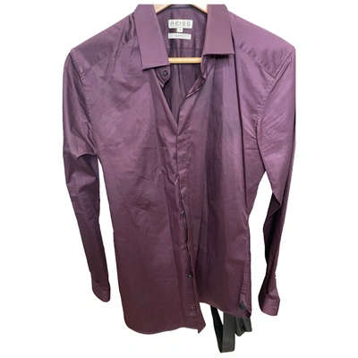 Pre-owned Reiss Shirt In Burgundy