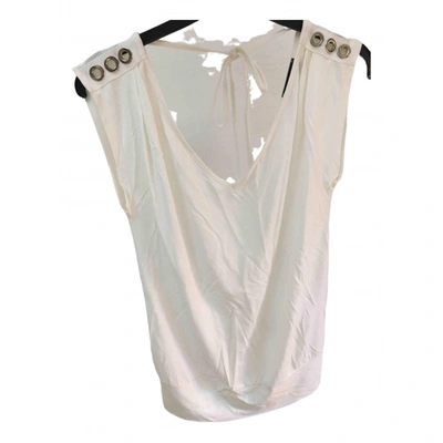 Pre-owned Max & Co White Viscose Top