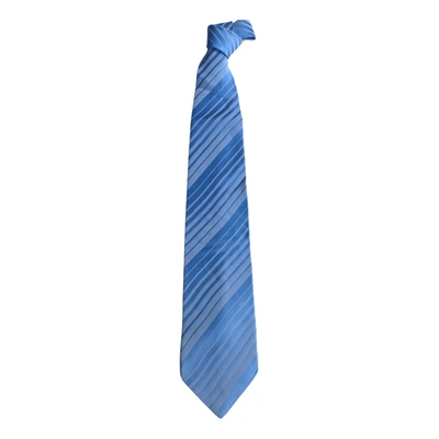 Pre-owned Romeo Gigli Silk Tie In Turquoise