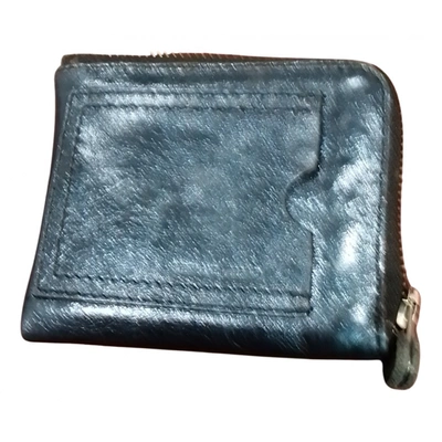 Pre-owned Stephane Verdino Leather Wallet In Blue
