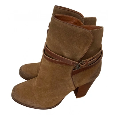 Pre-owned Allsaints Ankle Boots In Brown