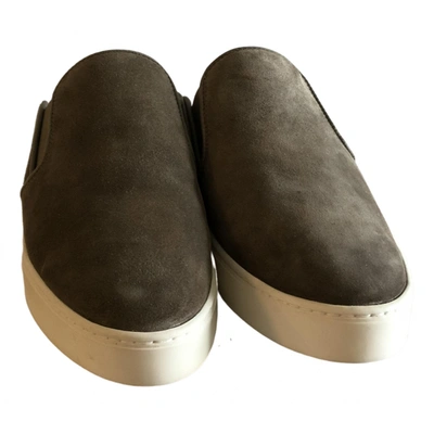 Pre-owned Vince Shearling Mules & Clogs In Grey