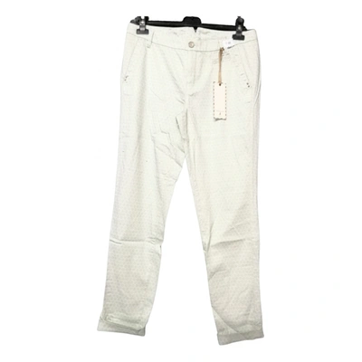 Pre-owned J. Lindeberg Straight Pants In White