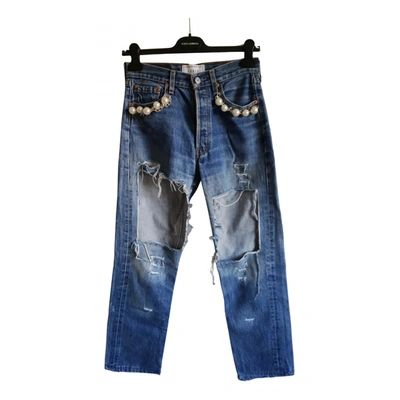 Pre-owned Forte Couture Straight Jeans In Blue