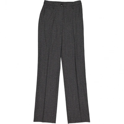 Pre-owned Georges Rech Wool Straight Pants In Anthracite