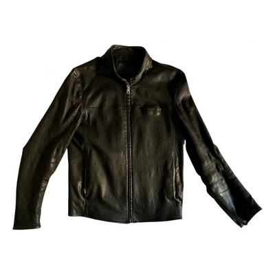Pre-owned Prada Leather Vest In Black