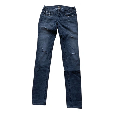 Pre-owned True Religion Slim Jeans In Grey