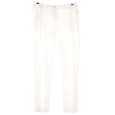 Pre-owned Patrizia Pepe Trousers In White