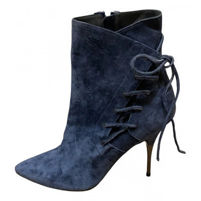 Pre-owned Rodolphe Menudier Ankle Boots In Blue