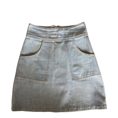 Pre-owned Etre Cecile Mini Skirt In Blue