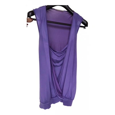 Pre-owned Ermanno Scervino Silk Camisole In Purple