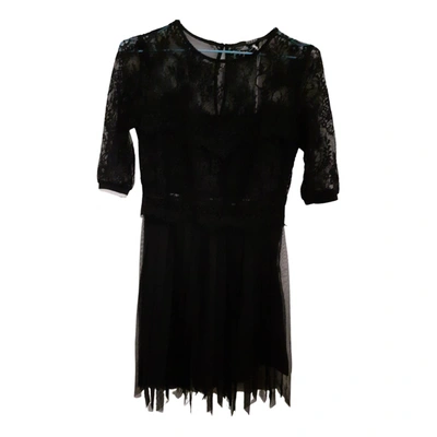 Pre-owned Guess Lace Dress In Black