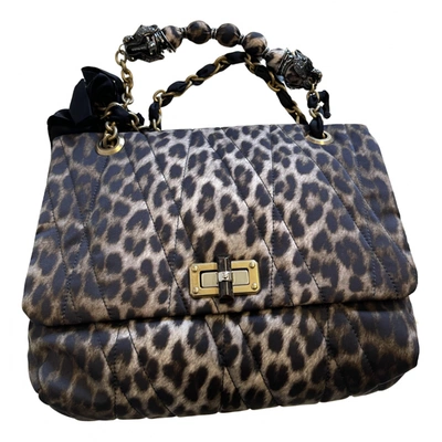 Pre-owned Lanvin Happy Silk Handbag In Brown