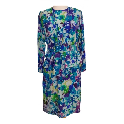 Pre-owned Pierre Cardin Silk Mid-length Dress In Multicolour