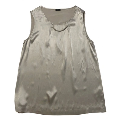 Pre-owned Fontana Silk Vest In Grey