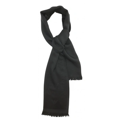 Pre-owned Emporio Armani Wool Scarf In Black