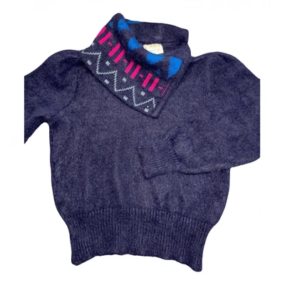 Pre-owned Marc Cain Wool Jumper In Blue