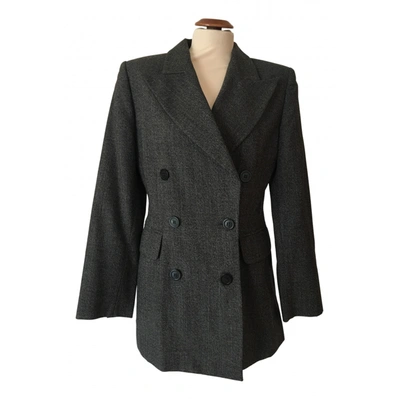 Pre-owned Marella Wool Blazer In Grey