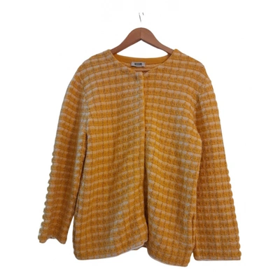 Pre-owned Moschino Cheap And Chic Wool Cardigan In Yellow