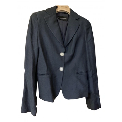 Pre-owned Giorgio Armani Coat In Blue