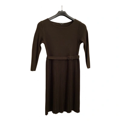 Pre-owned Pedro Del Hierro Wool Mid-length Dress In Brown