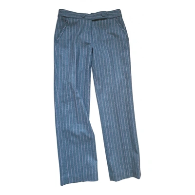 Pre-owned Tommy Hilfiger Wool Straight Pants In Anthracite