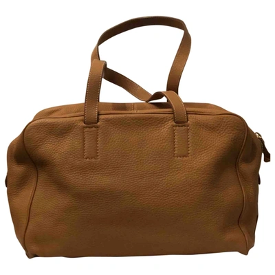 Pre-owned Carshoe Leather Handbag In Camel