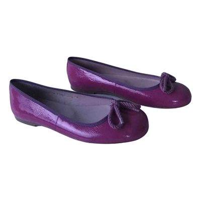 Pre-owned Pretty Ballerinas Patent Leather Ballet Flats In Purple