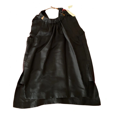 Pre-owned Erika Cavallini Silk Top In Black