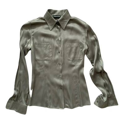 Pre-owned Emporio Armani Silk Shirt In Grey