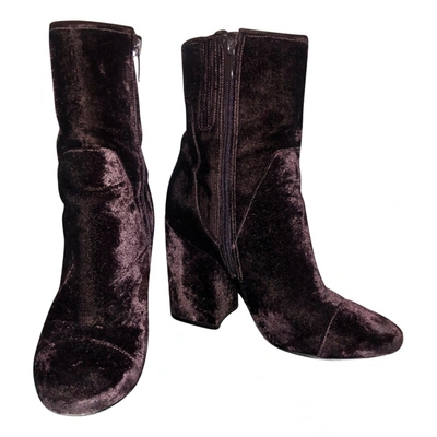 Pre-owned Kendall + Kylie Ankle Boots In Purple