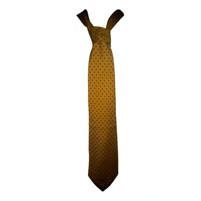 Pre-owned Etro Silk Tie In Yellow