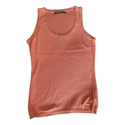 Pre-owned Guess Vest In Pink